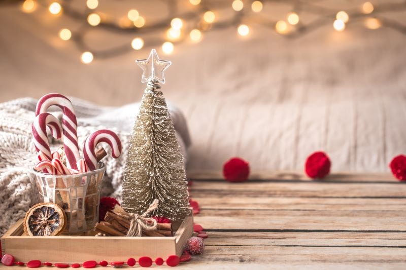 christmas-festive-decor-still-life-wooden-background concept home comfort holiday